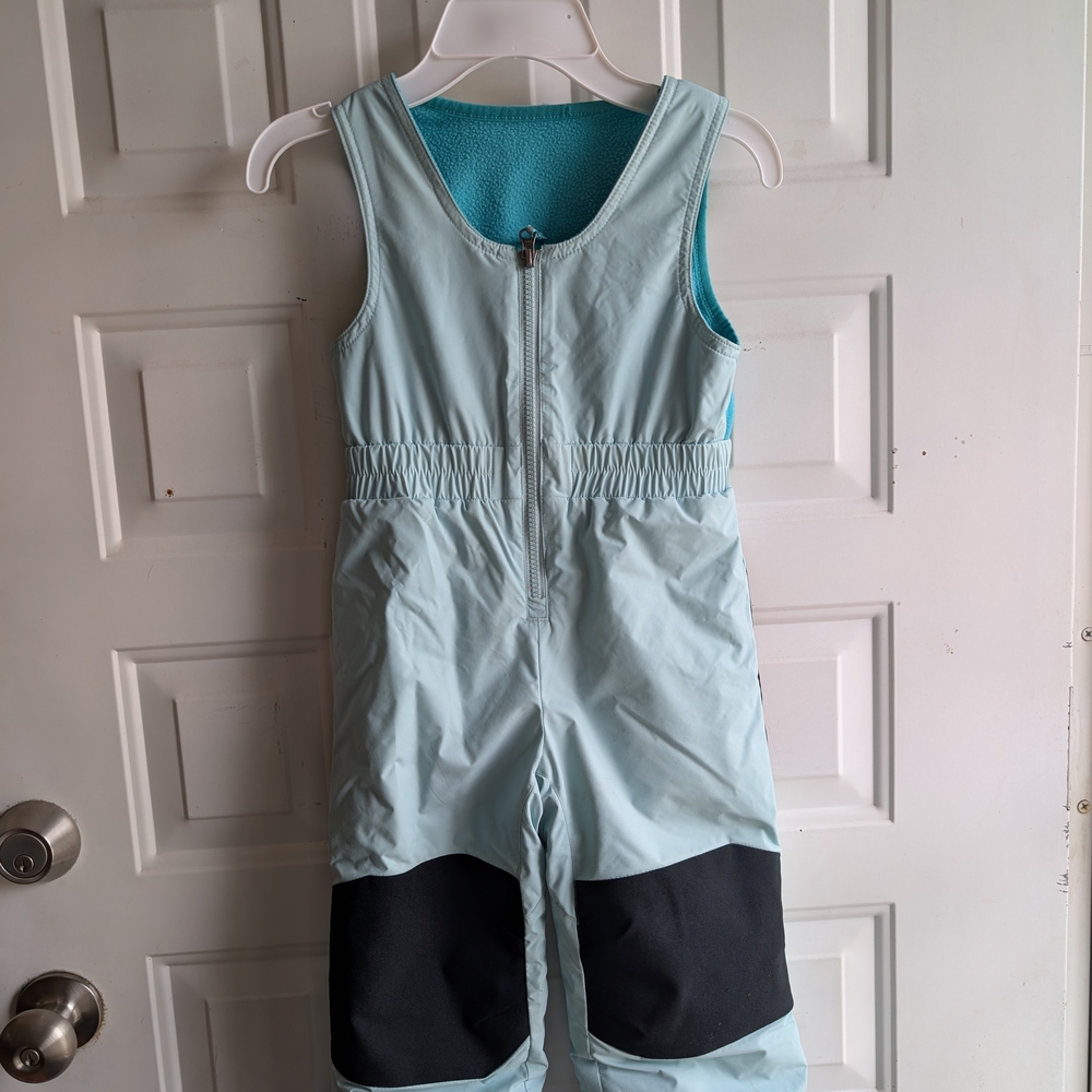 Columbia Kids Light Blue and Black Snow Bib Snow Pants